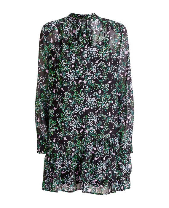 vestido padrão floral guess