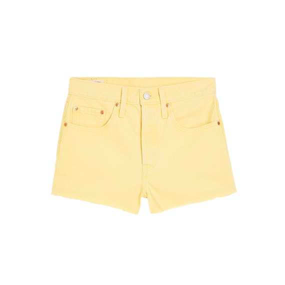 shorts amarelos da levi's