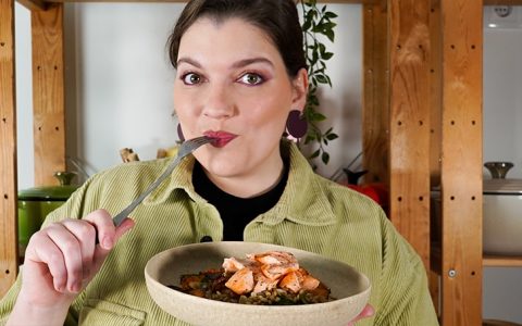 A Cozinha da Cameira. Salada morna de cevada e abóbora assada