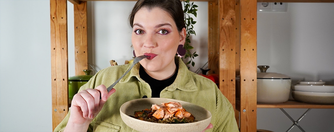 A Cozinha da Cameira. Salada morna de cevada e abóbora assada