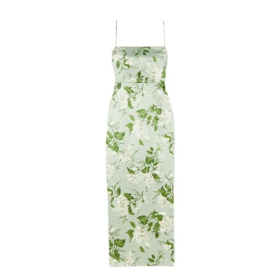 vestidos parisienses reformation verde e branco