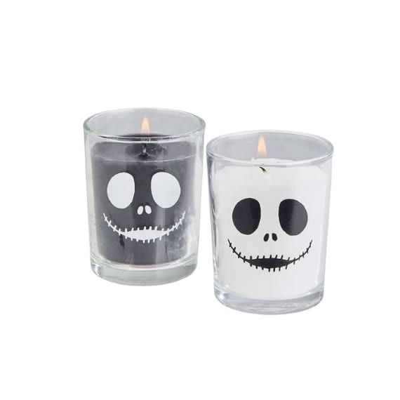 decoração de Halloween velas caveiras