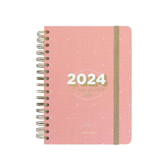 agendas 2024 rosa argolas