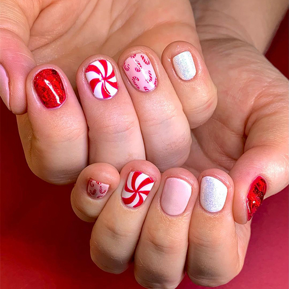 unhas de natal