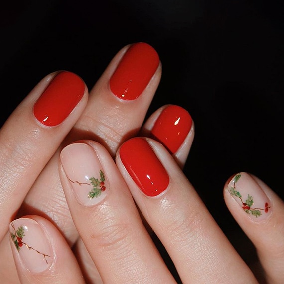 unhas de natal