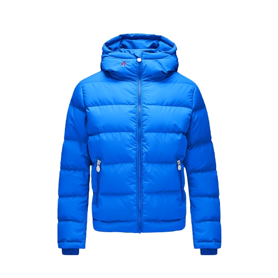 roupa de ski blusão azul neve