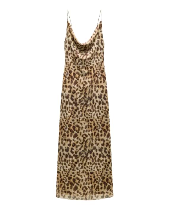 vestido leopard print