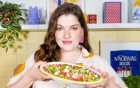 A Cozinha da Cameira. Salada de favas e requeijão