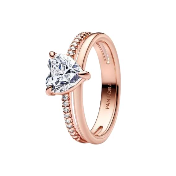 anel rose gold pandora